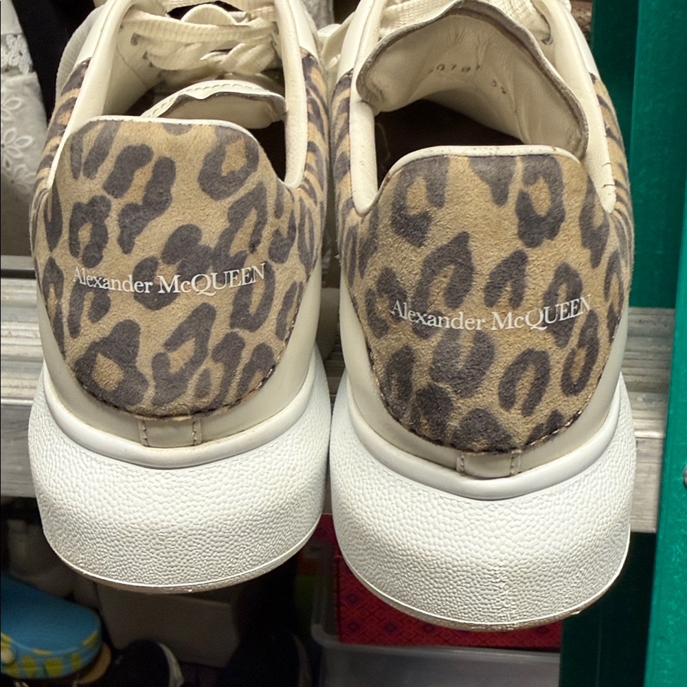 Alexander McQueen White and animal print on back Sneakers- original